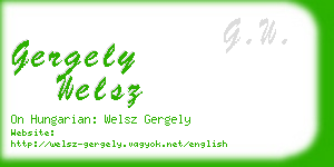 gergely welsz business card